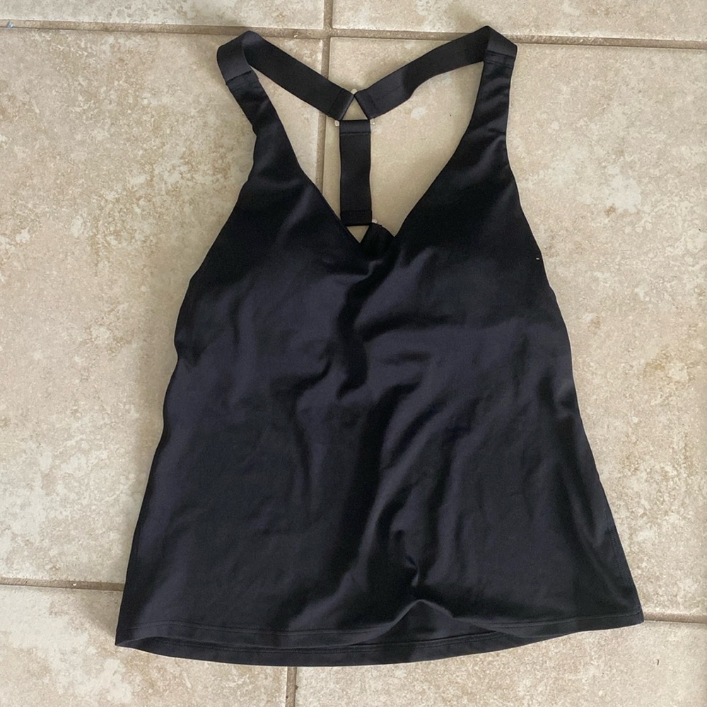 Athleta black racer back tank